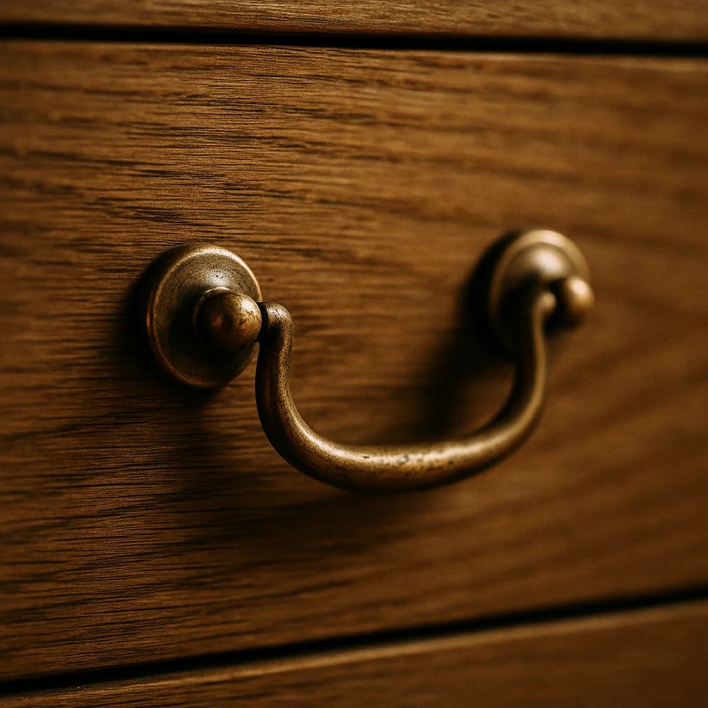 Antique brass hardware concept — detail
