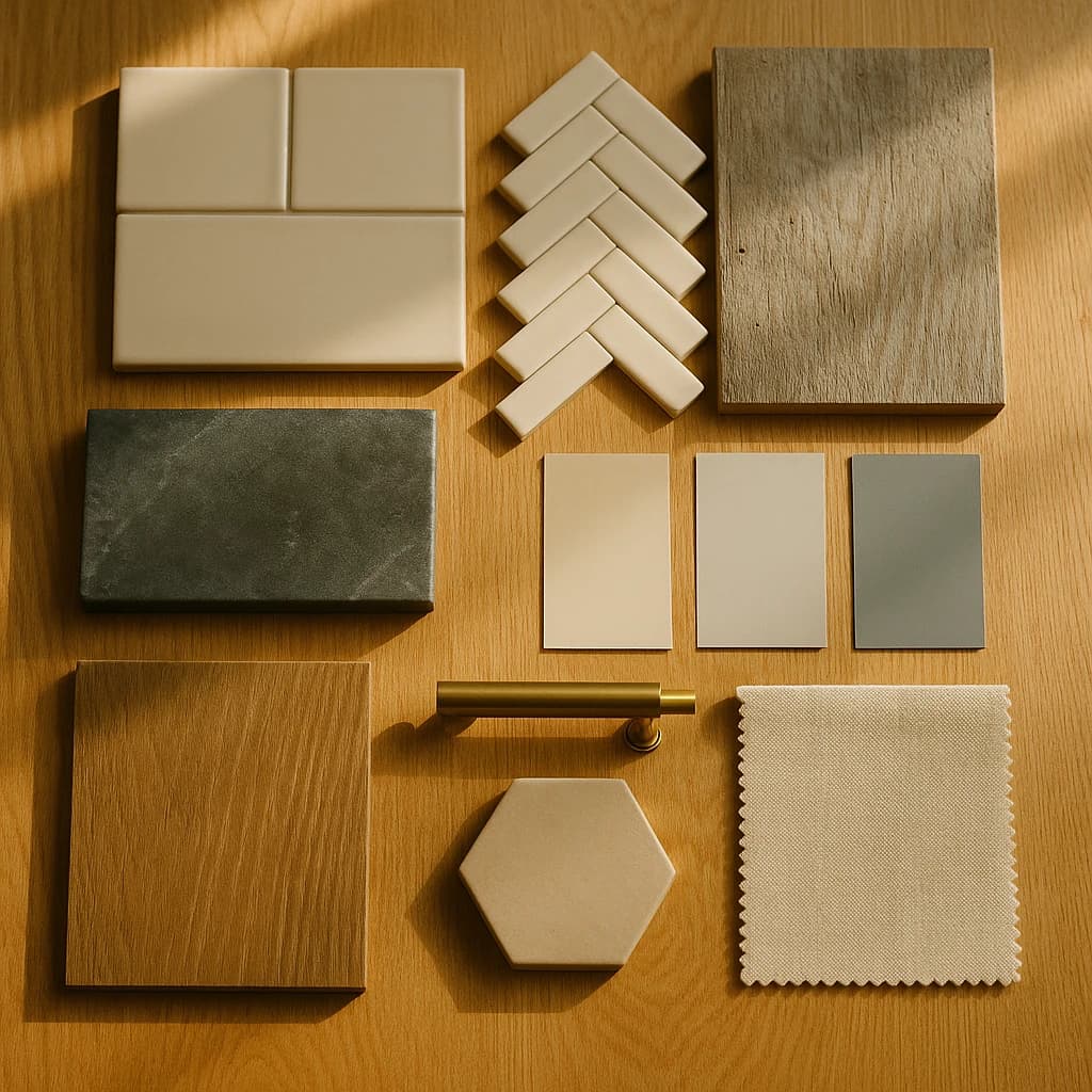 Material samples flatlay