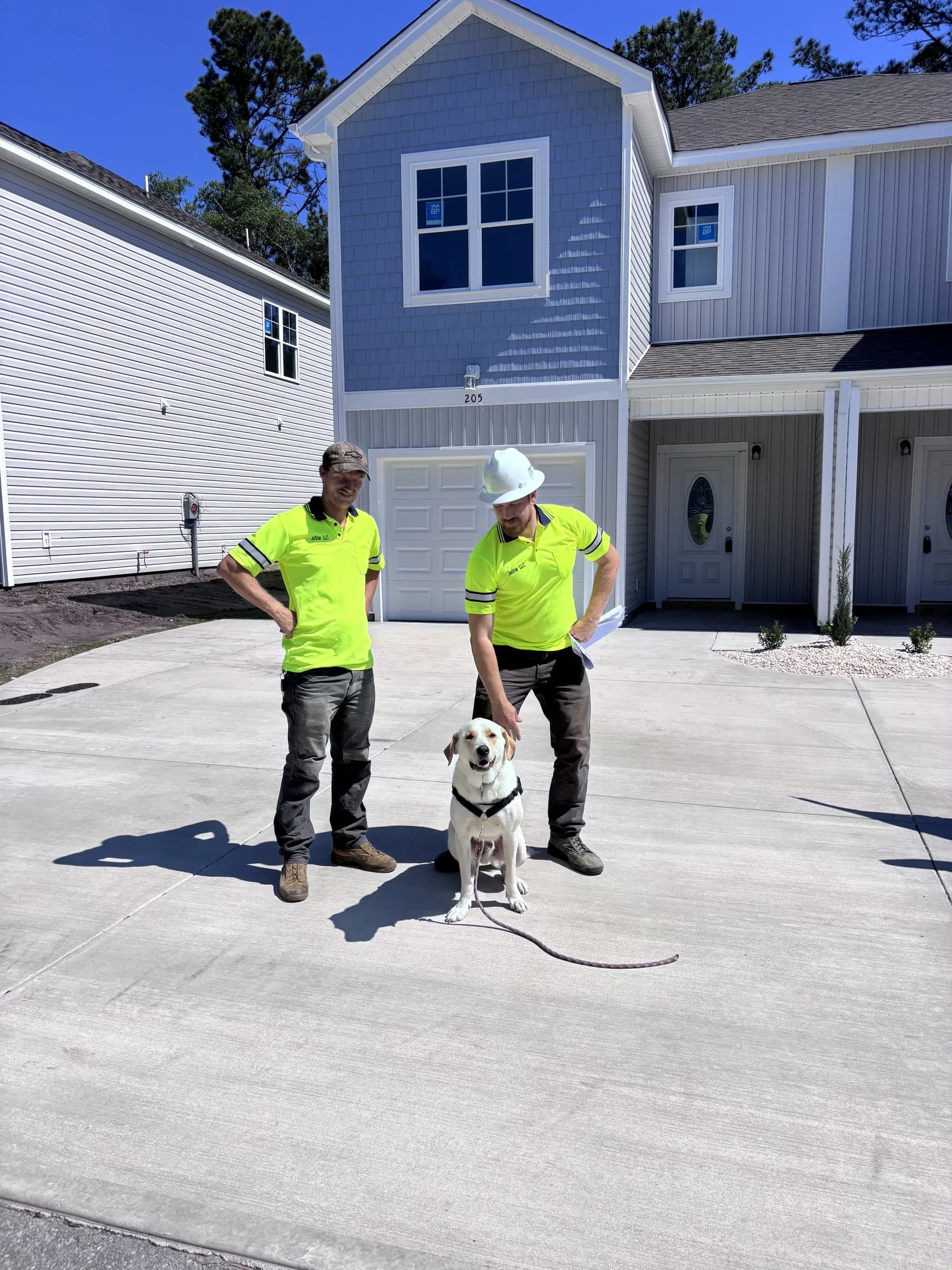 Crew and dog on a recent job site