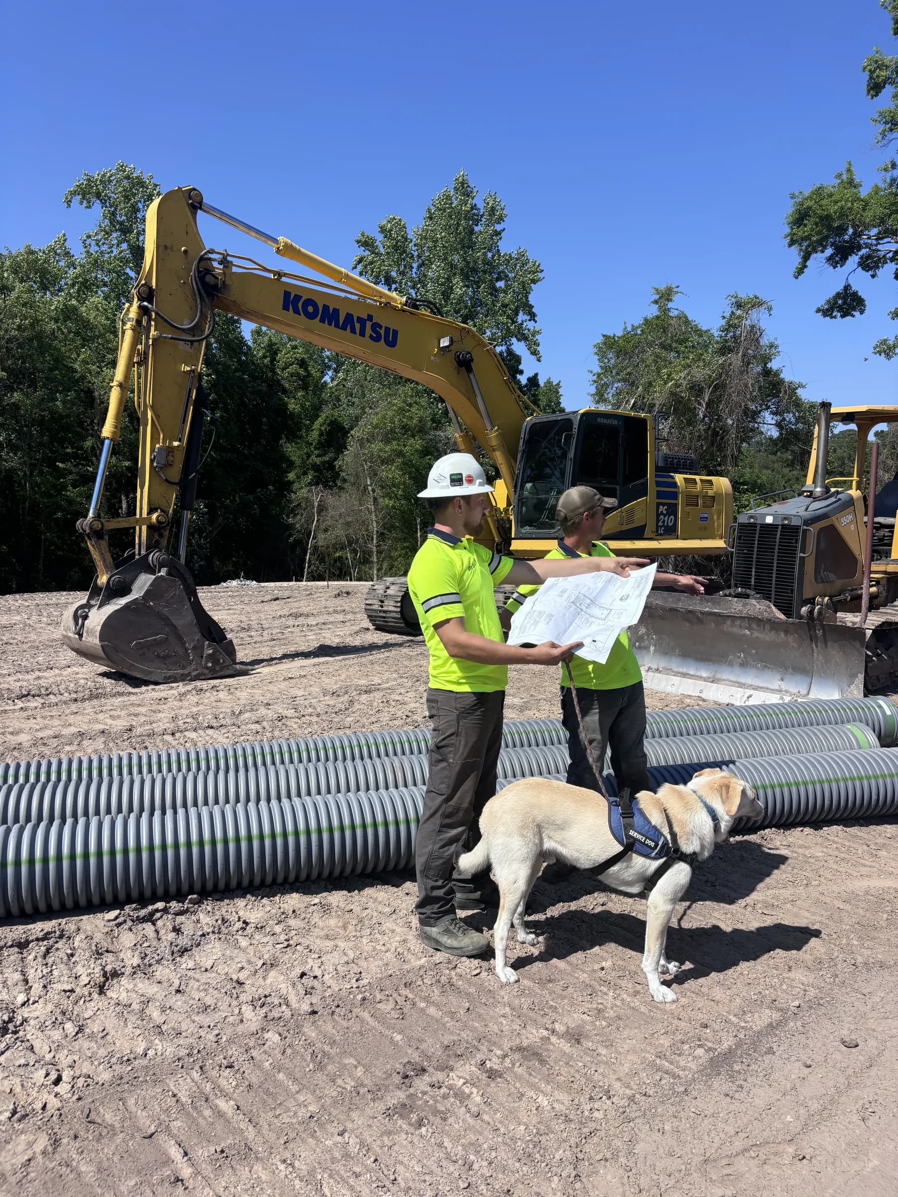 Site prep — pipe yard