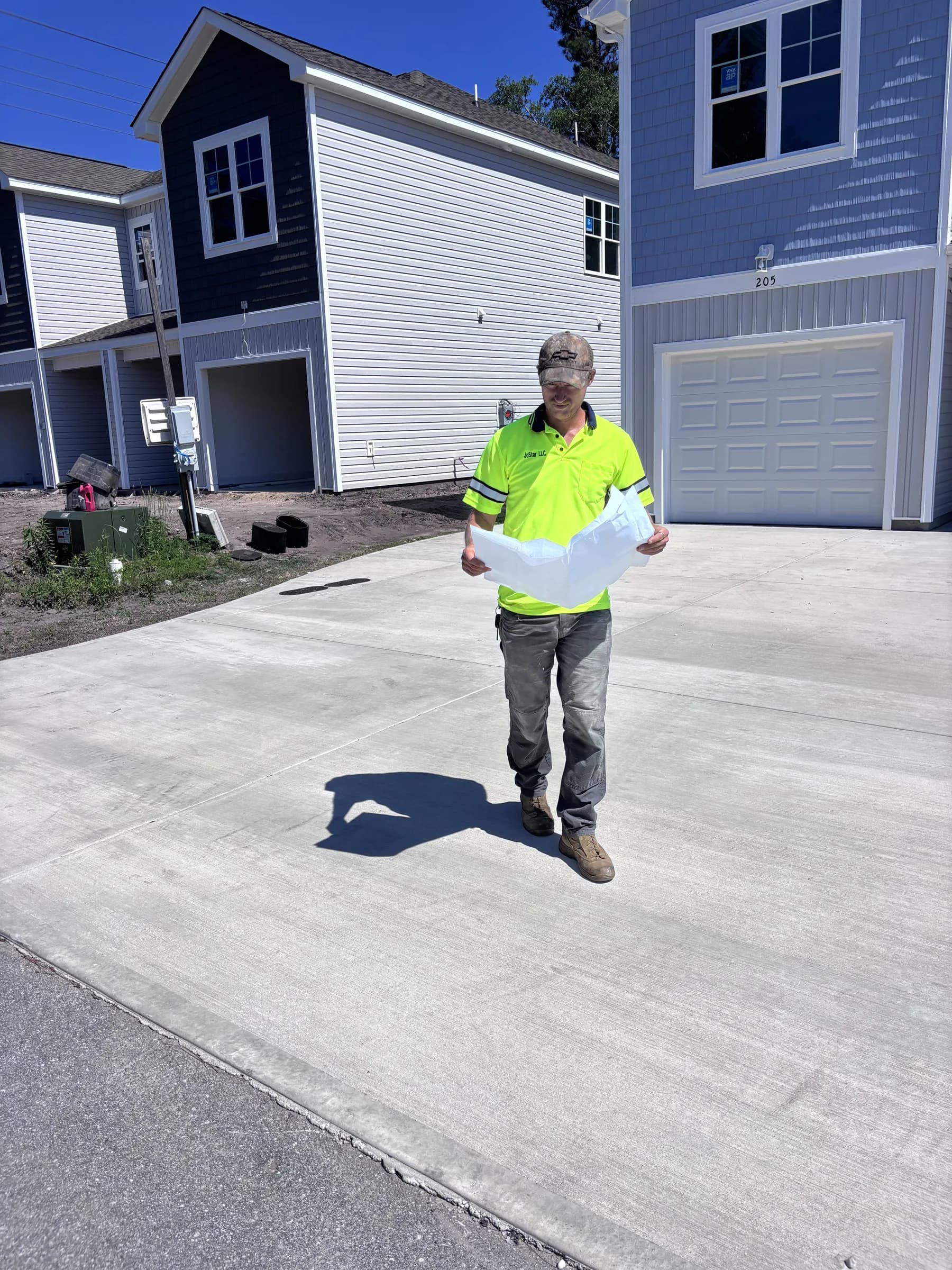 Reviewing plans on site
